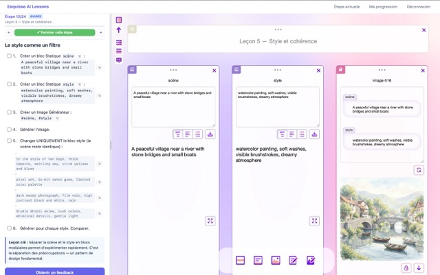 Cours en ligne — exercice guidé
